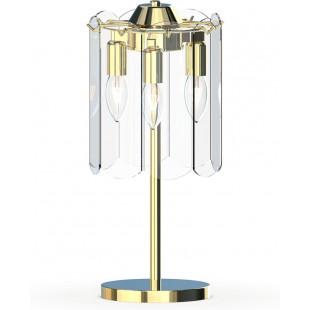 Lampa stołowa szklana Nira 30cm przeźroczysty / złoty Zumaline Zumaline