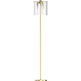 Lampa podłogowa szklana Nira 30cm przeźroczysty / złoty Zumaline Zumaline