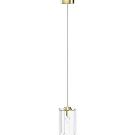 Lampa wisząca szklana Nira 16cm przeźroczysty / złoty Zumaline