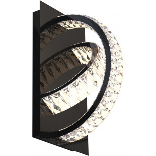 Kinkiet z kryształkami Tula LED czarny / chrom Zumaline