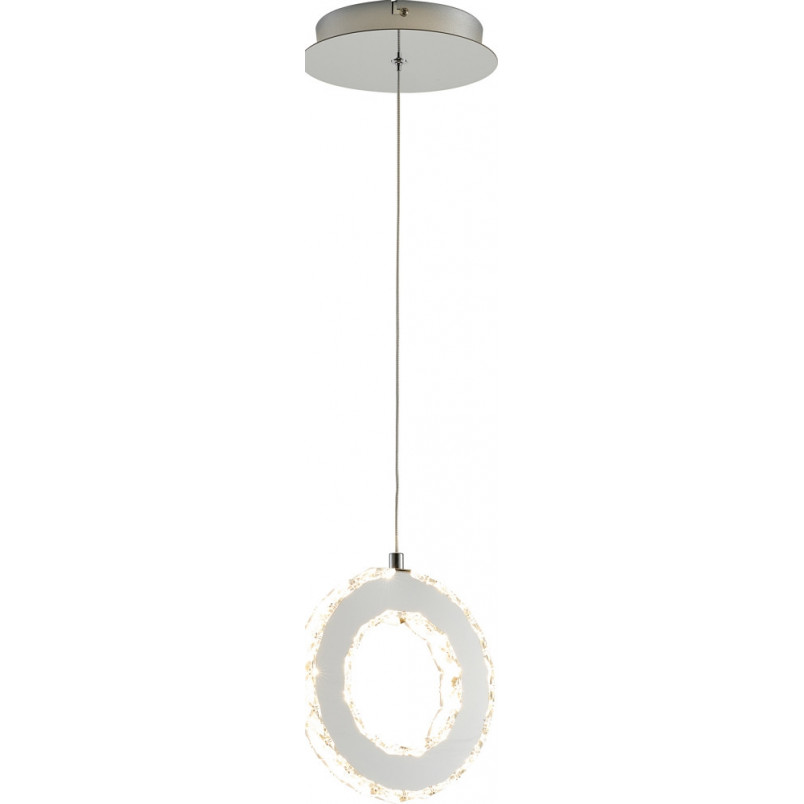 Lampa wisząca z kryształkami Griona LED 18cm srebrna Zumaline