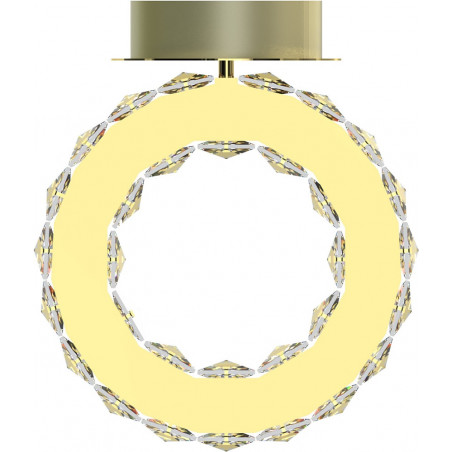 Plafon z kryształkami Griona LED 18cm złoty Zumaline