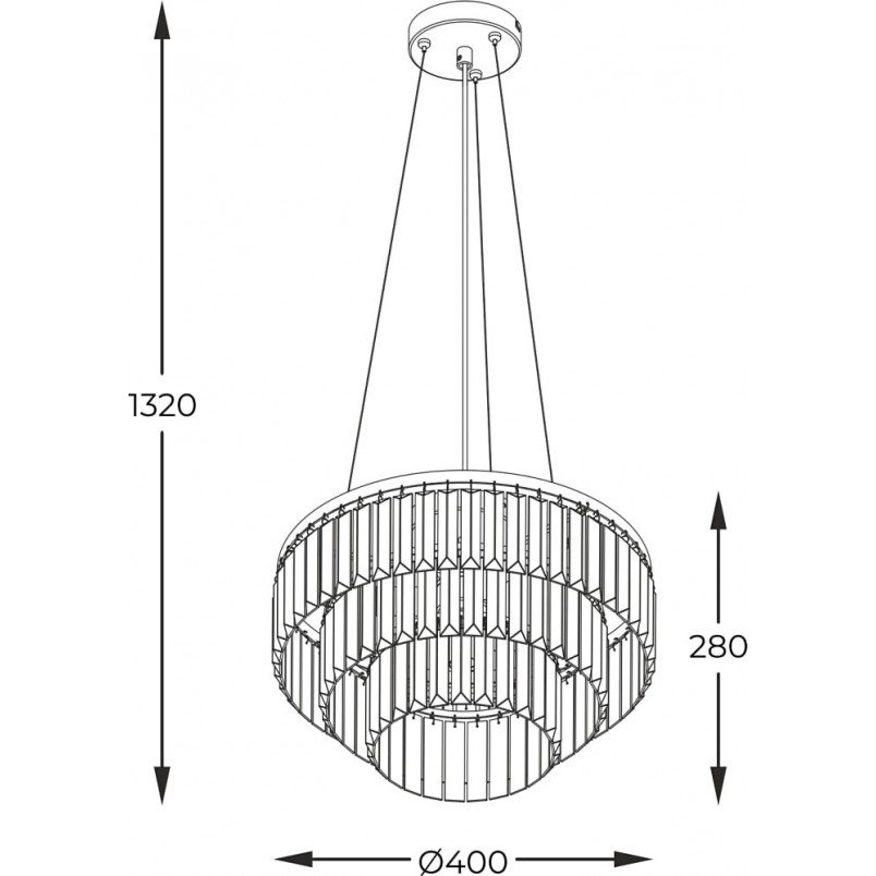 Lampa wisząca kryształowa Tifanny 40cm złoty / transparentny Zumaline