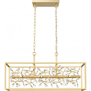 Lampa wisząca z kryształkami Spring 76cm złoty / przeźroczysty Zumaline
