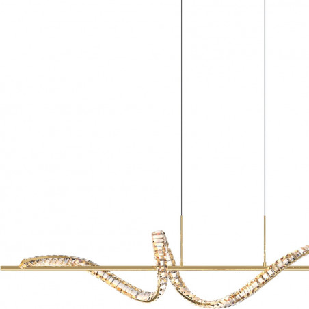 Lampa wisząca kryształowa Athesa LED 150cm złota Zumaline