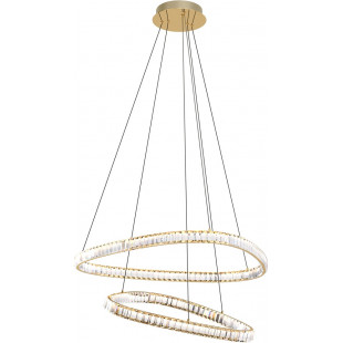 Lampa wisząca kryształowa Athesa LED 80cm złota Zumaline