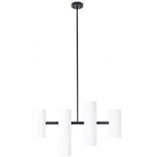 Lampa wisząca podłużna 4 punktowa Laxer 83cm biały / czarny Maxlight