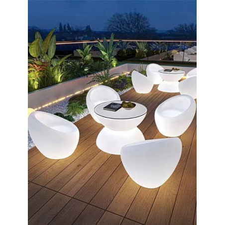 Stolik ogrodowy podświetlany Party LED RGBW 60cm biały Step Into Design