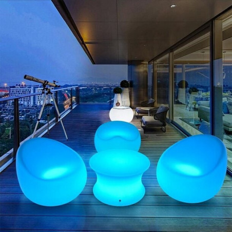 Fotel ogrodowy podświetlany Party LED RGBW biały Step Into Design