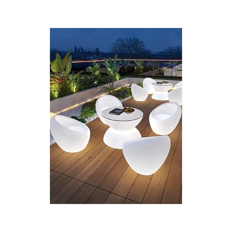 Fotel ogrodowy podświetlany Comfy LED biały Step Into Design