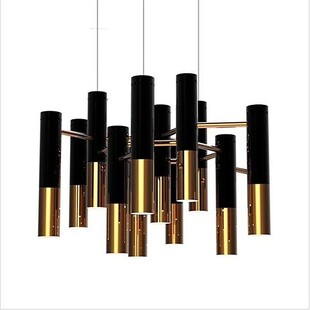 Lampa wiszące tuby Golden Pipe 13 Czarno Złota marki Step Into Design