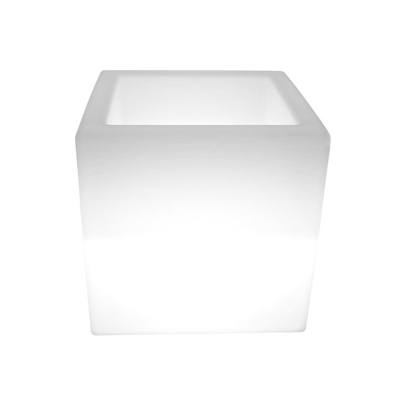 Lampa ogrodowa z donicą Flower Cube LED RGBW 40x40cm biała Step Into Design