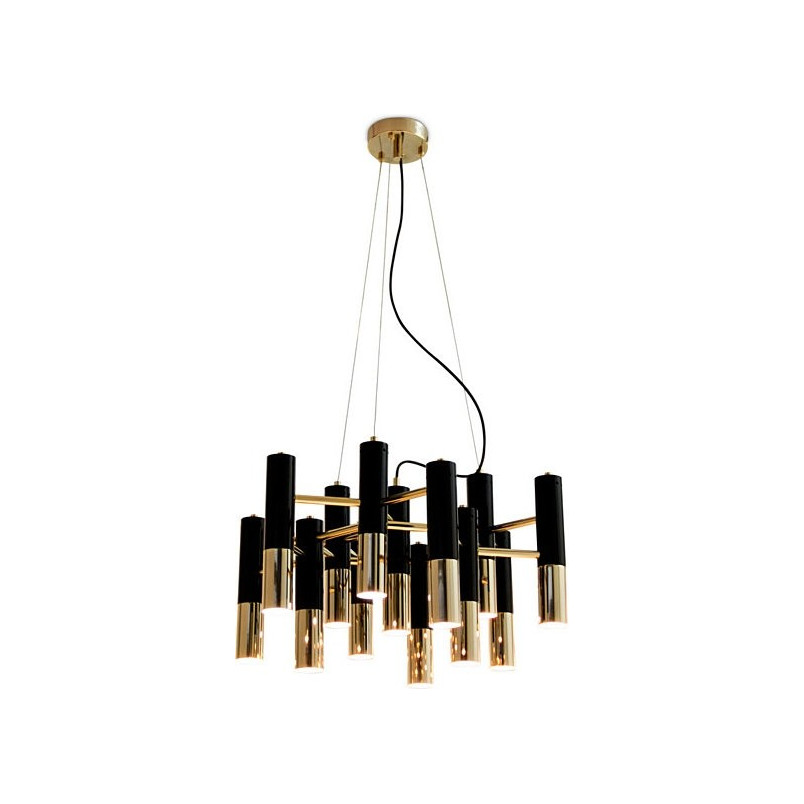 Lampa wiszące tuby Golden Pipe 13 Czarno Złota marki Step Into Design
