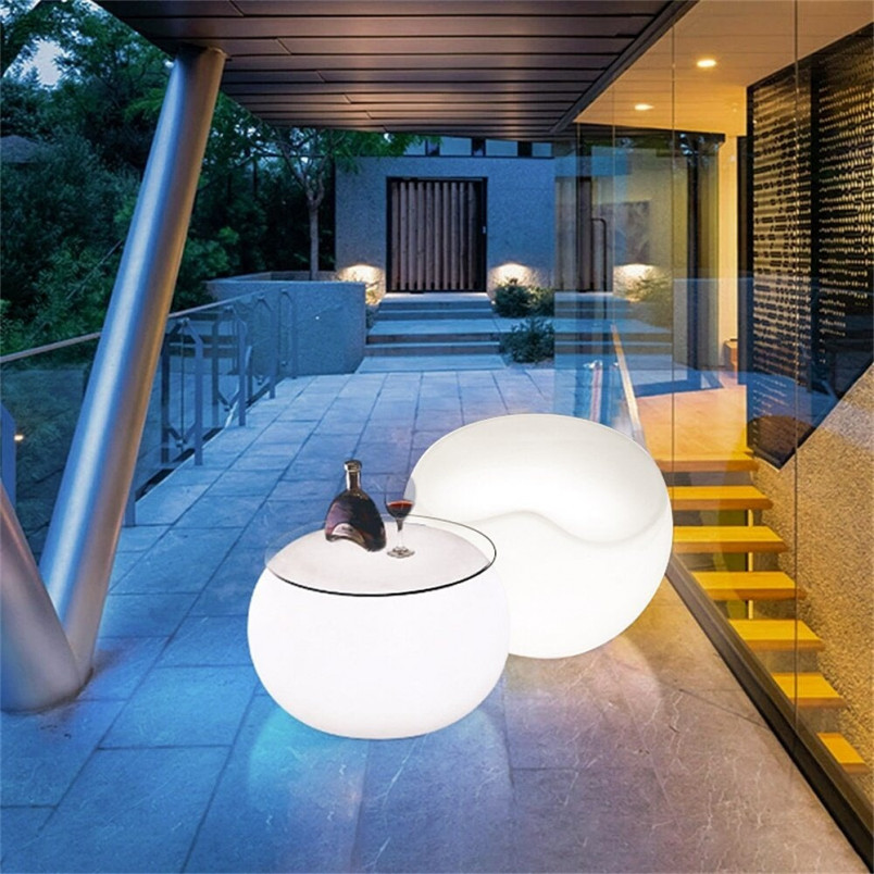 Lampa ogrodowa / pufa Apple LED RGBW 56cm biała Step Into Design