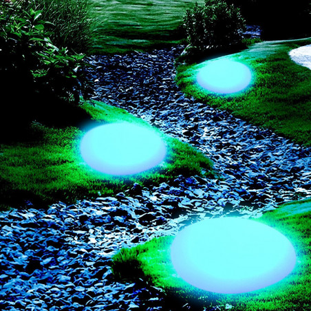 Lampa ogrodowa dekoracyjna Pebble L LED RGBW 42x32cm biała Step Into Design