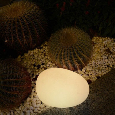 Lampa ogrodowa dekoracyjna Pebble M LED RGBW 32x26cm biała Step Into Design