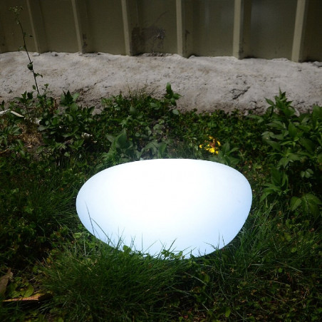 Lampa ogrodowa dekoracyjna Pebble M LED RGBW 32x26cm biała Step Into Design
