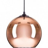 Lampa wisząca szklana kula Mirrow Glow Miedziana Step Into Design