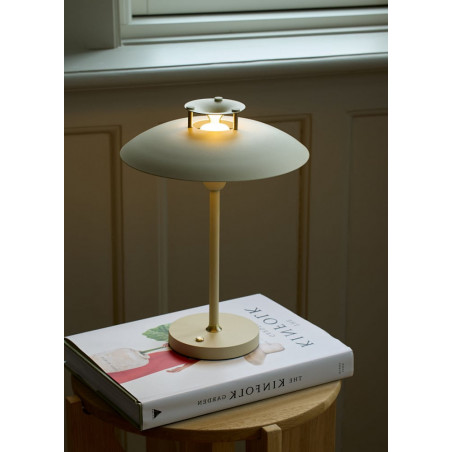Lampa stołowa ze ściemniaczem Stepp LED kremowa HaloDesign