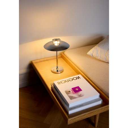 Lampa stołowa ze ściemniaczem Stepp LED chrom HaloDesign