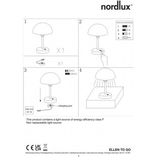 Lampka ogrodowa przenośna Ellen To-Go LED 3000K beżowa Nordlux