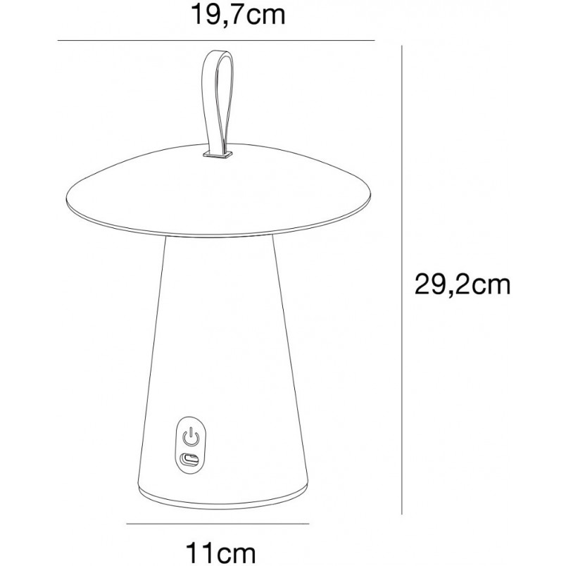 Lampa zewnętrzna przenośna na stolik Ara To-Go II LED piaskowa Nordlux