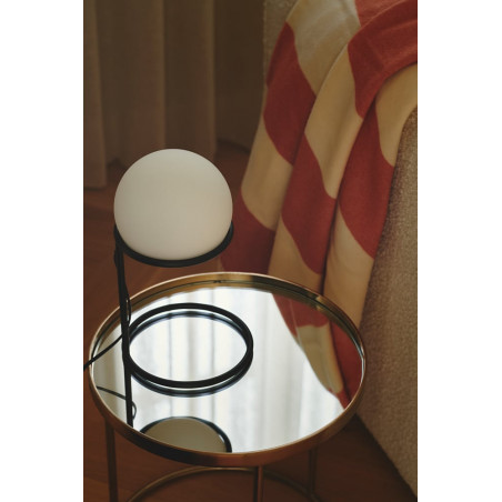 Lampa stołowa szklana kula Wilson opal / czarny Nordlux
