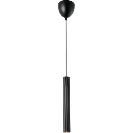 Lampa wisząca tuba ryflowana Vico 5cm czarna Nordlux
