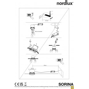 Lampa podtynkowa spot Sorina 7,8cm czarna Nordlux