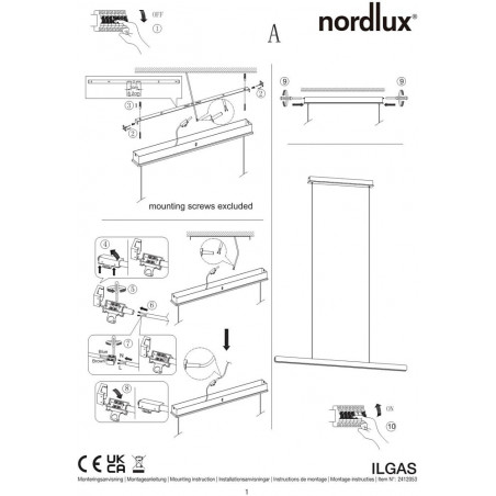 Lampa podłużna drewniana Ilgas LED 3000K 115cm Nordlux