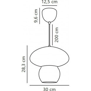 Lampa wisząca rattanowa Allie 30cm Nordlux