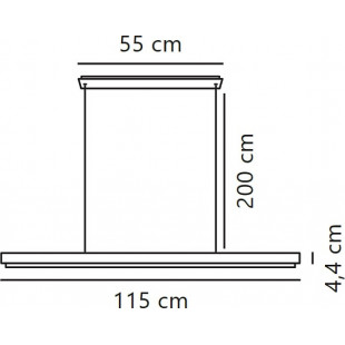 Lampa podłużna drewniana Ilgas LED 3000K 115cm Nordlux