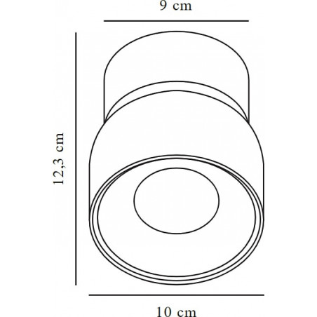 Reflektor sufitowy regulowany Pitcher 10cm czarny Nordlux