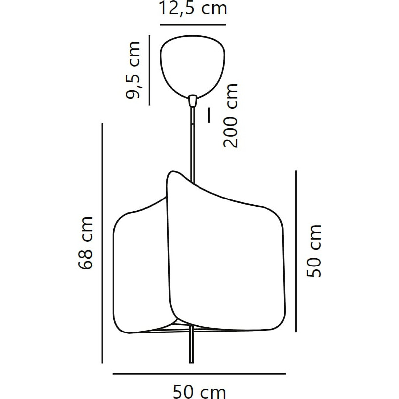 Lampa wisząca z abażurem japandi Tinto 50cm beżowy / czarny Nordlux