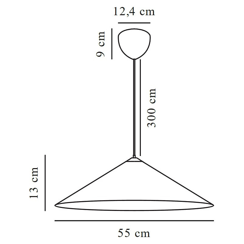 Lampa wisząca japandi Hill 55cm naturalna DFTP