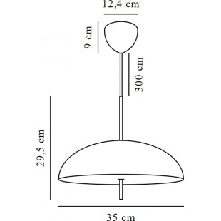 Lampa wisząca skandynawska Versale 35cm brązowa DFTP