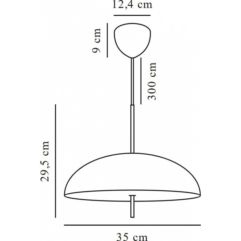 Lampa wisząca skandynawska Versale 35cm brązowa DFTP