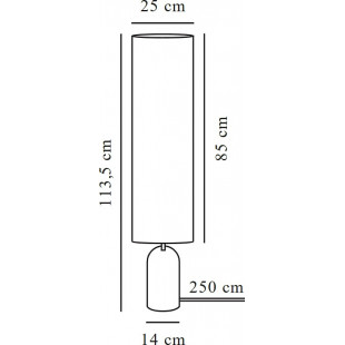 Lampa podłogowa z abażurem japandi Talli 113,5cm brązowa DFTP