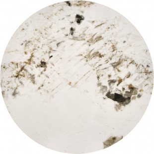 Stolik boczny okrągły Verde 40cm biały marmur / biały Halmar