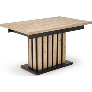 Stół rozkładany na jednej nodze Lamello 160-210x90cm dąb artisan/czarny Halmar