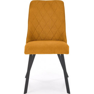 Krzesło tapicerowane z pikowanym oparciem K561 musztardowe Halmar
