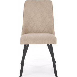 Krzesło tapicerowane z pikowanym oparciem K561 beżowe Halmar
