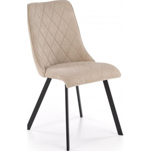 Krzesło tapicerowane z pikowanym oparciem K561 beżowe Halmar