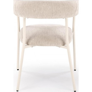 Krzesło tapicerowane z podłokietnikami K557 jasny beż Halmar