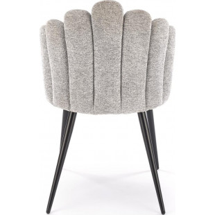 Krzesło tapicerowane muszelka K552 szare Halmar