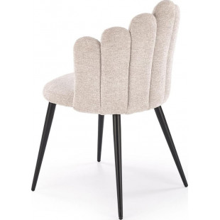 Krzesło tapicerowane muszelka K552 beżowe Halmar