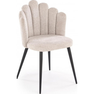 Krzesło tapicerowane muszelka K552 beżowe Halmar