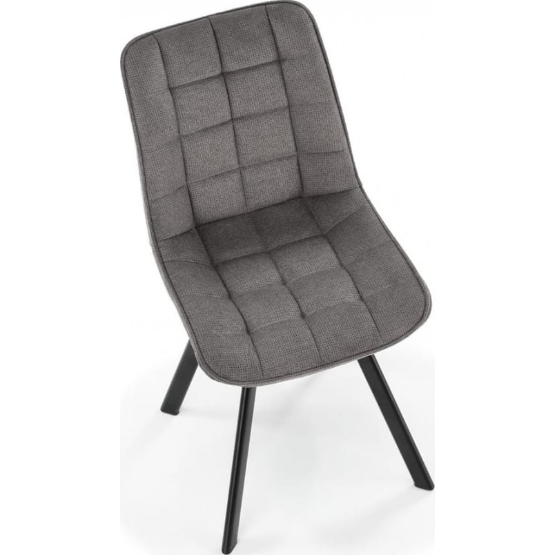 Krzesło tapicerowane pikowane K549 popiel Halmar