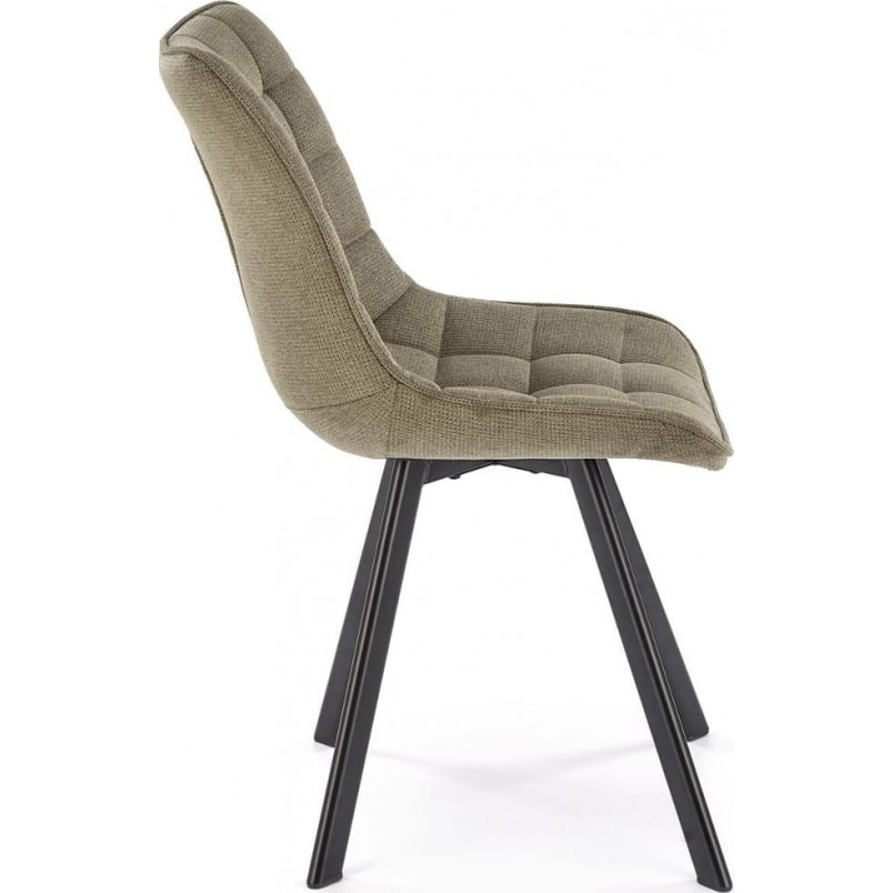 Krzesło tapicerowane pikowane K549 oliwkowe Halmar