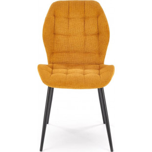 Krzesło pikowane tapicerowane K548 musztardowe Halmar